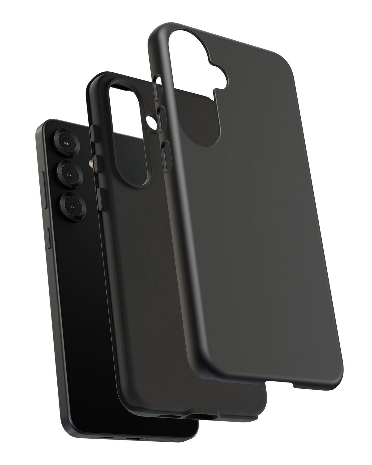 Samsung Galaxy Phone Case - Black — POD detail: Matte exploded, Product-level