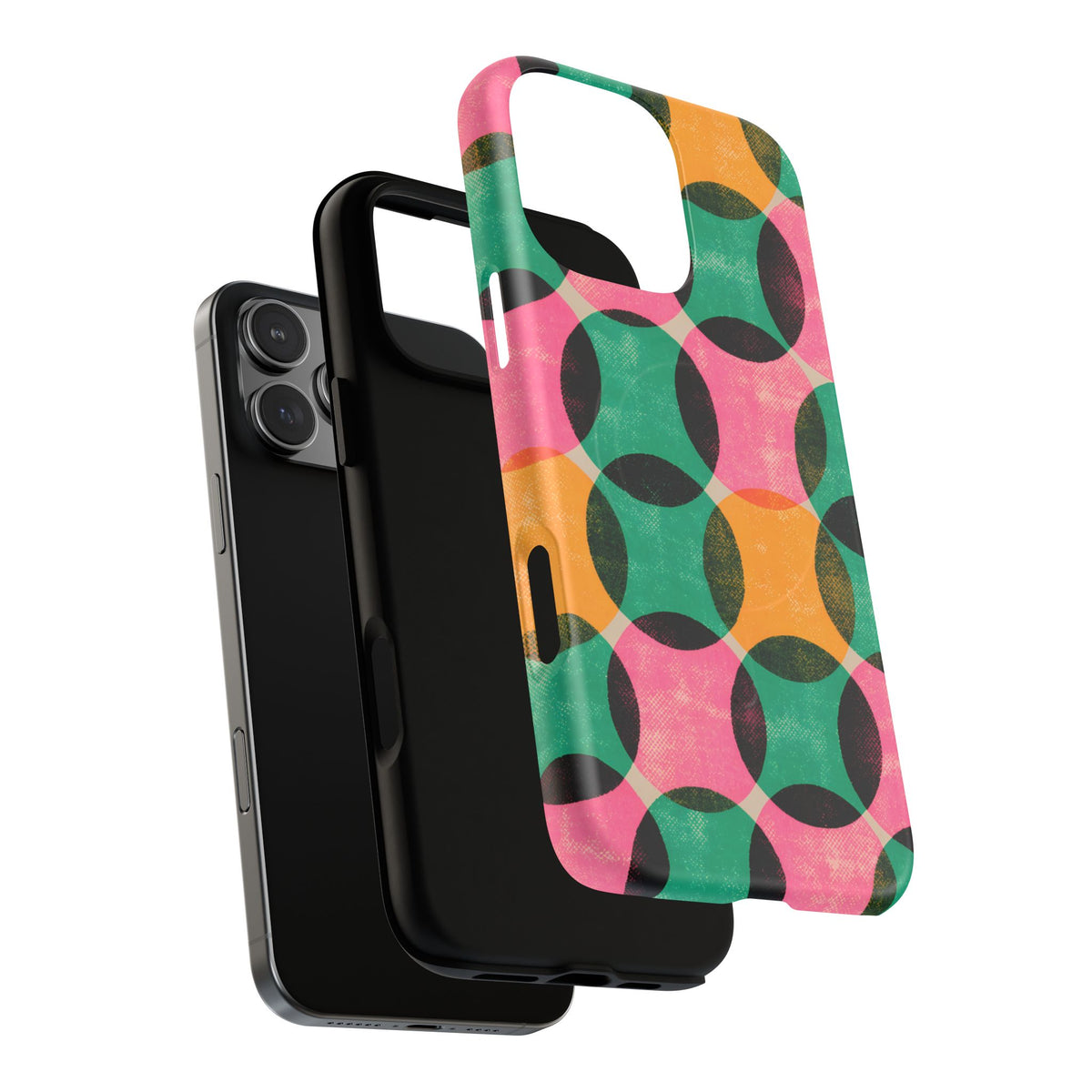 iPhone MagSafe Case - Overprint Bloom — POD detail: Matte exploded, iPhone 16 Pro Max