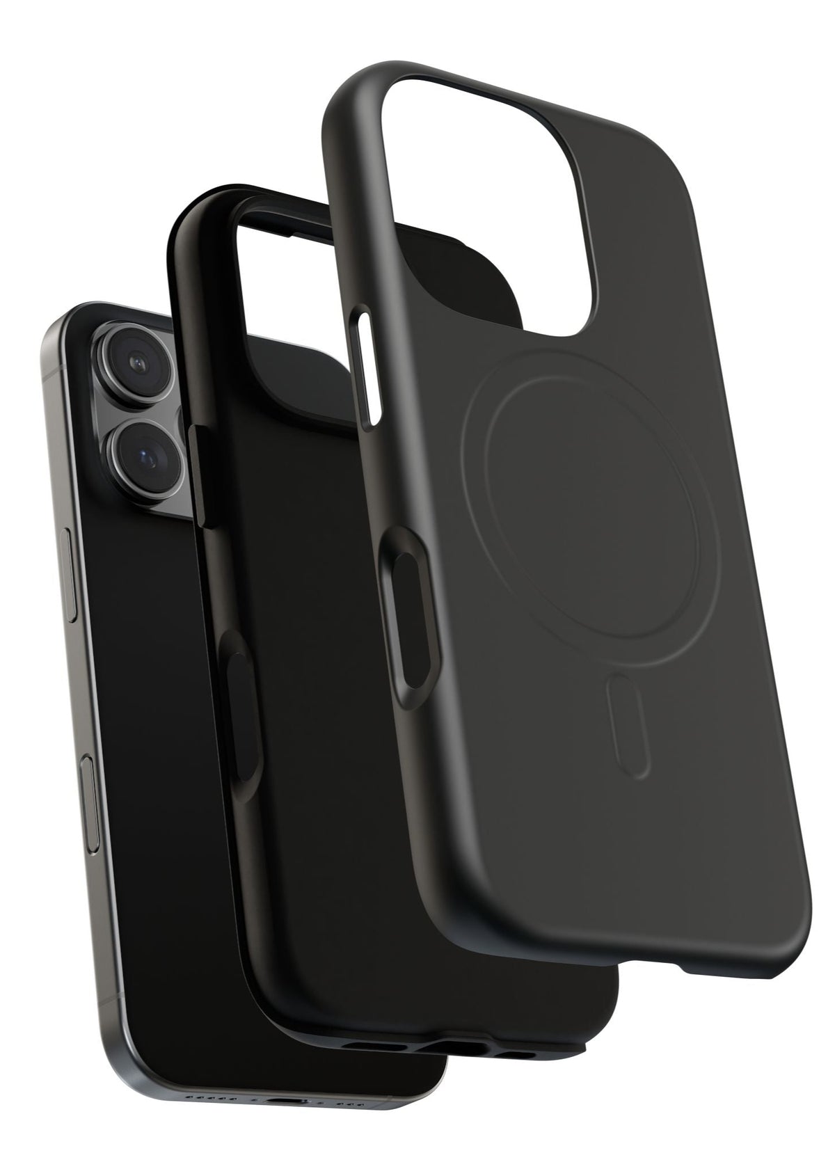 iPhone MagSafe Case - Black — POD detail: Matte exploded, Product-level