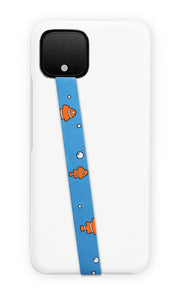 phone strap grip holder clownfish orange blue sea