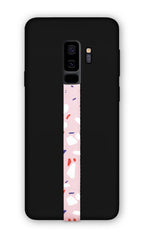 phone strap grip holder terrazzo pink abstract