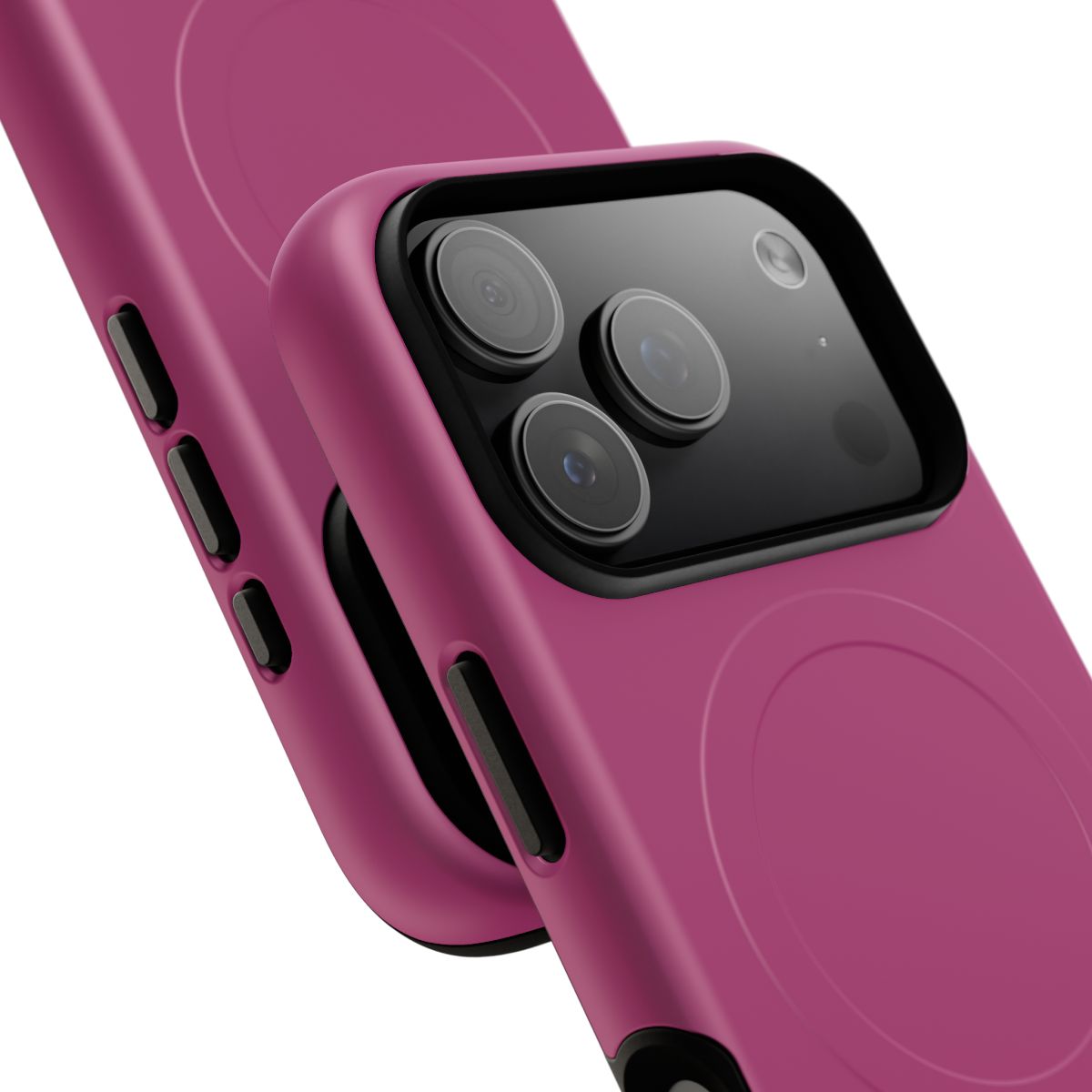 iPhone MagSafe Case - Fuchsia — POD detail: Matte close-up, iPhone 17 Pro