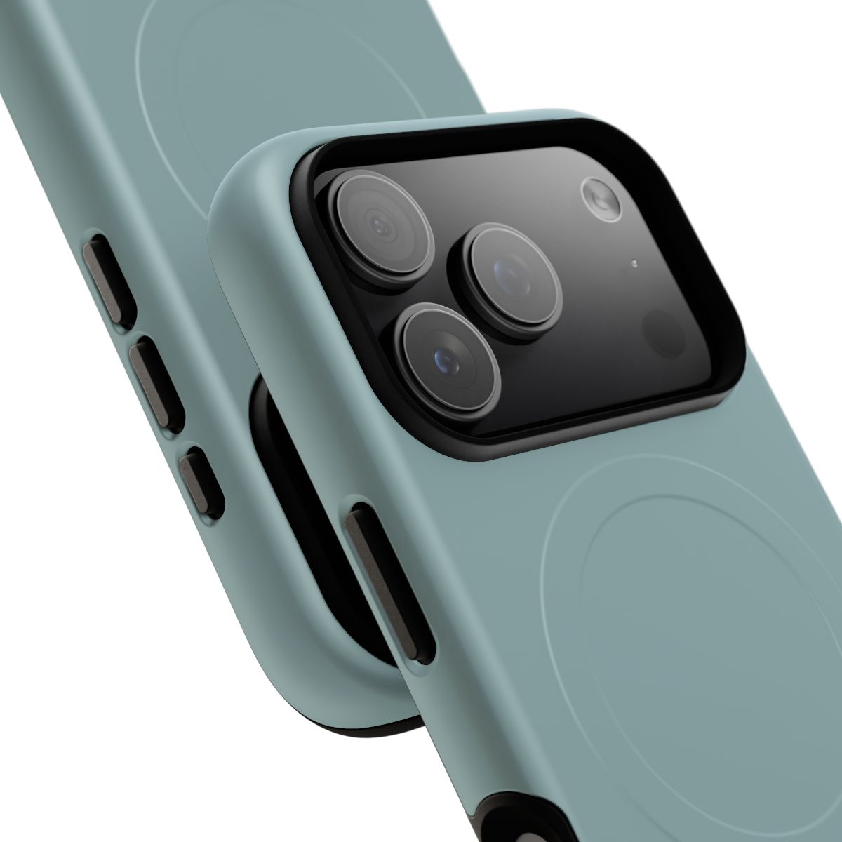 iPhone MagSafe Case - Riptide Blue — POD detail: Matte close-up, iPhone 17 Pro