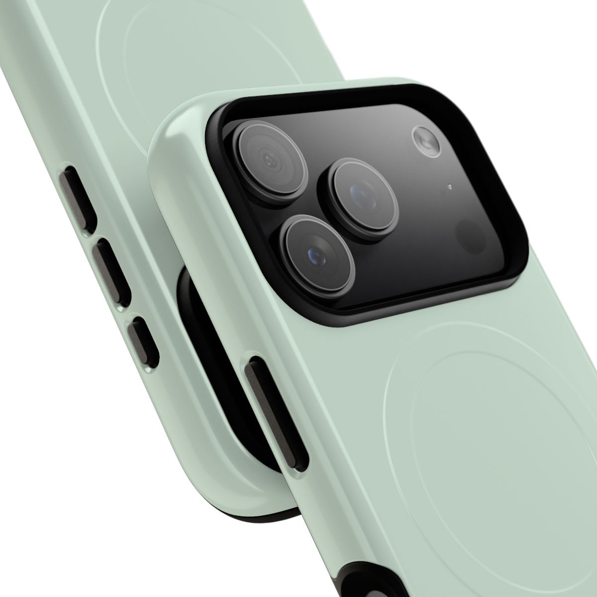iPhone MagSafe Case - Aquamarine — POD detail: Glossy close-up, iPhone 17 Pro