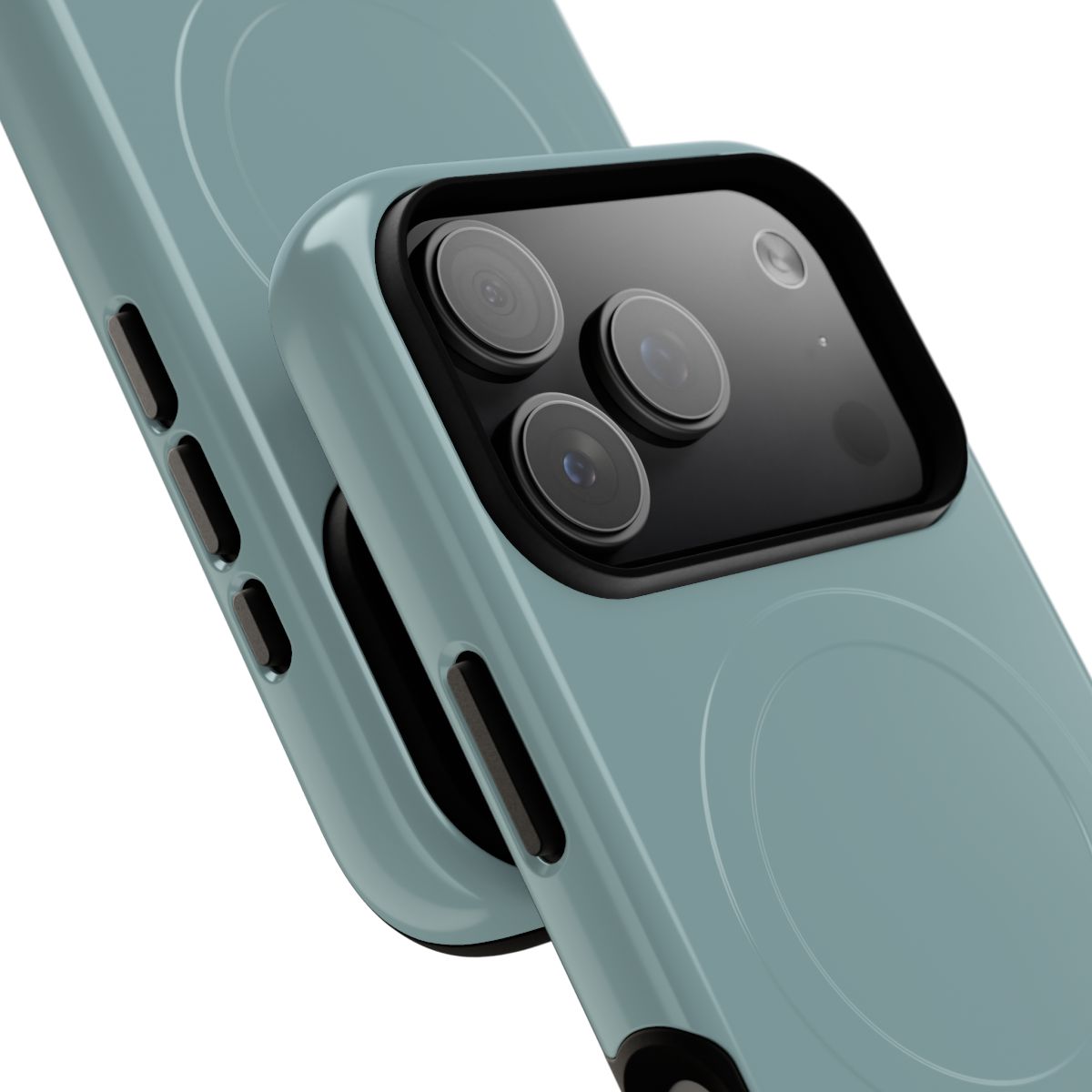 iPhone MagSafe Case - Riptide Blue — POD detail: Glossy close-up, iPhone 17 Pro