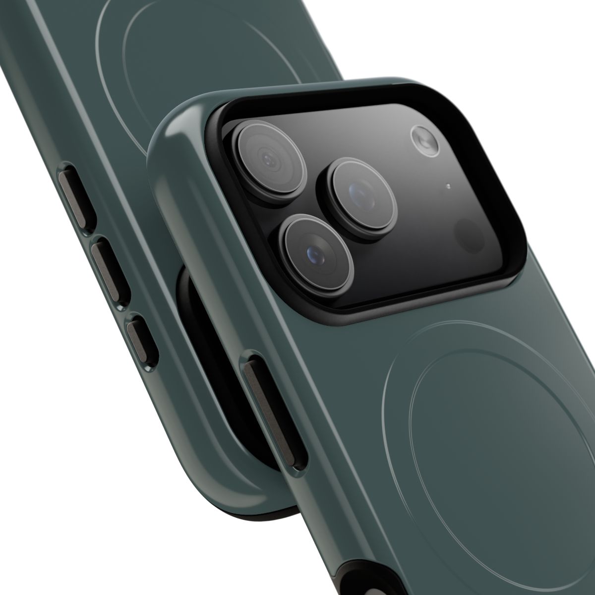 iPhone MagSafe Case - Lake Green — POD detail: Glossy close-up, iPhone 17 Pro