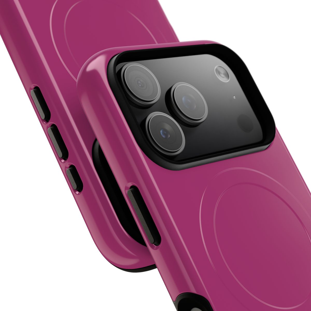iPhone MagSafe Case - Fuchsia — POD detail: Glossy close-up, iPhone 17 Pro