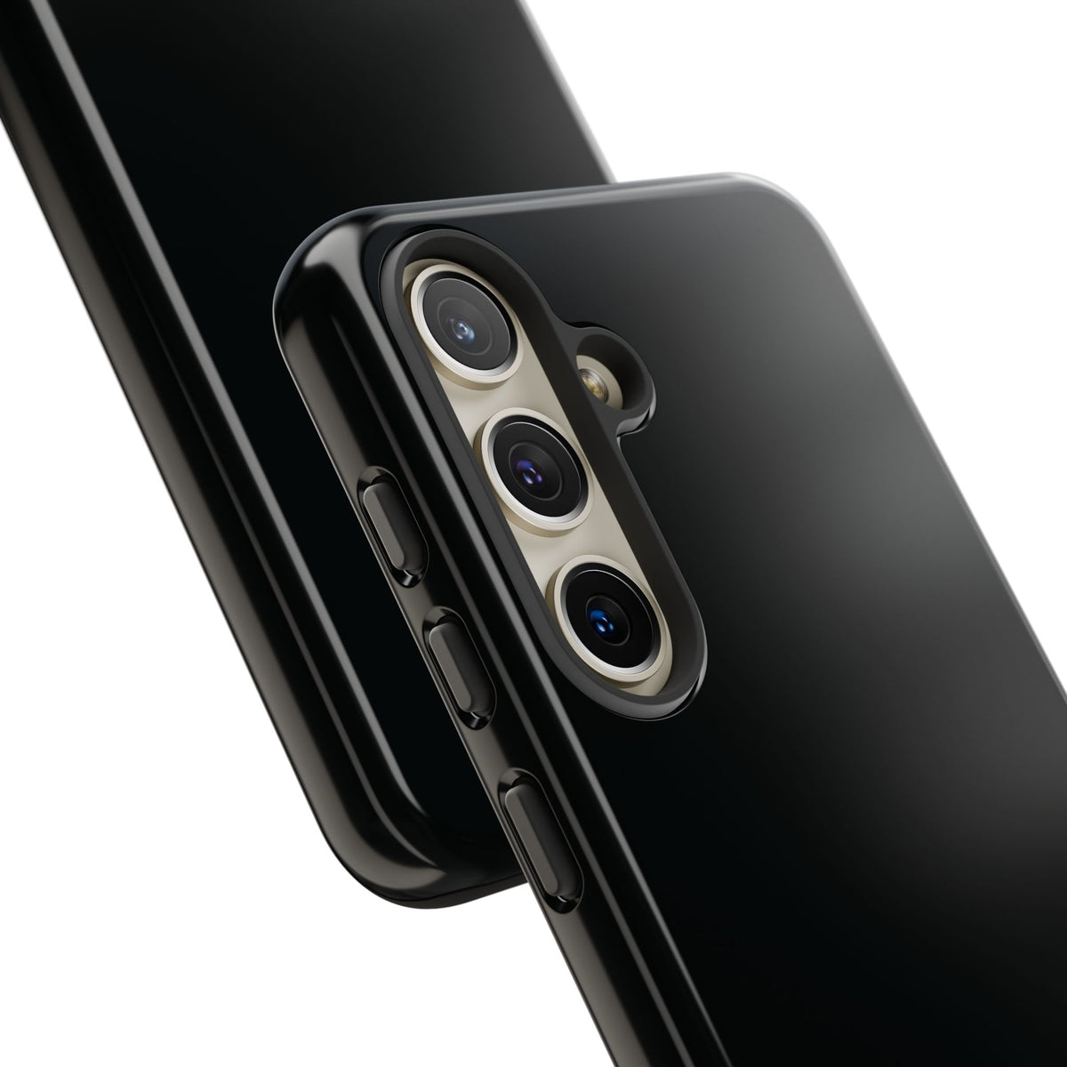 Samsung Galaxy Phone Case - Black — POD detail: Glossy close-up, Product-level