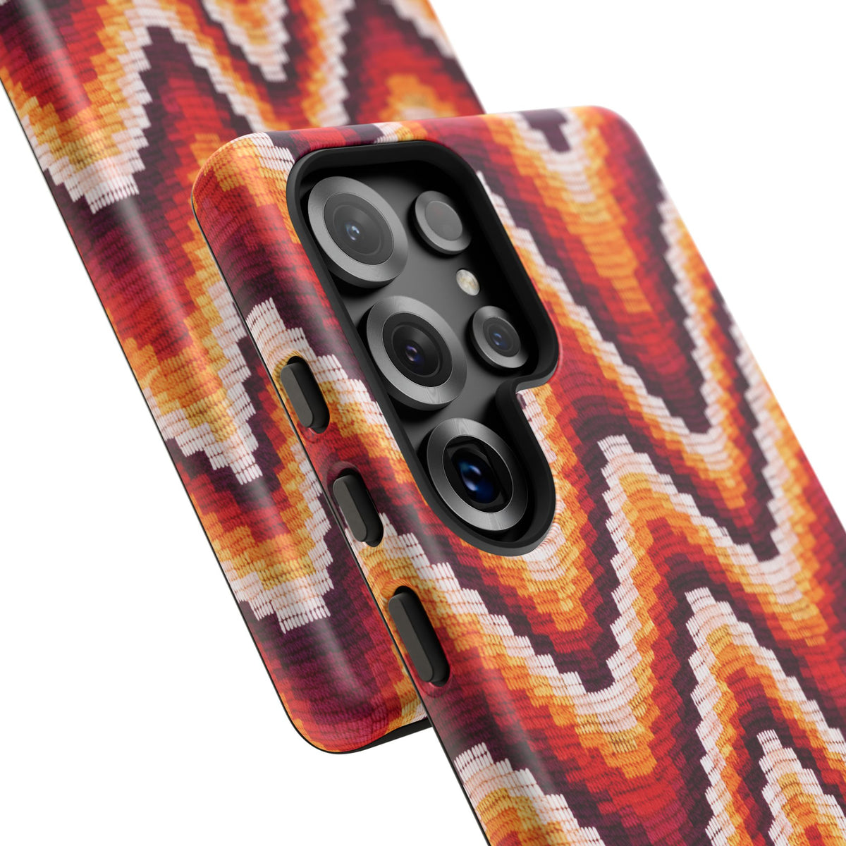 Samsung Galaxy Phone Case - Flamepoint Ridge — POD detail: Matte close-up, Samsung Galaxy S25 Ultra