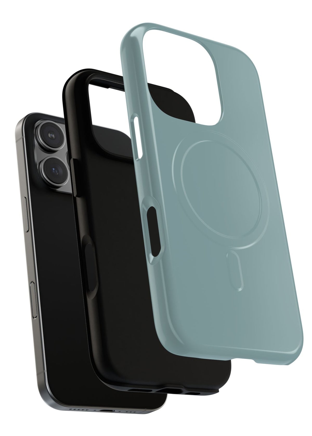 iPhone MagSafe Case - Riptide Blue — POD detail: Glossy exploded, Product-level