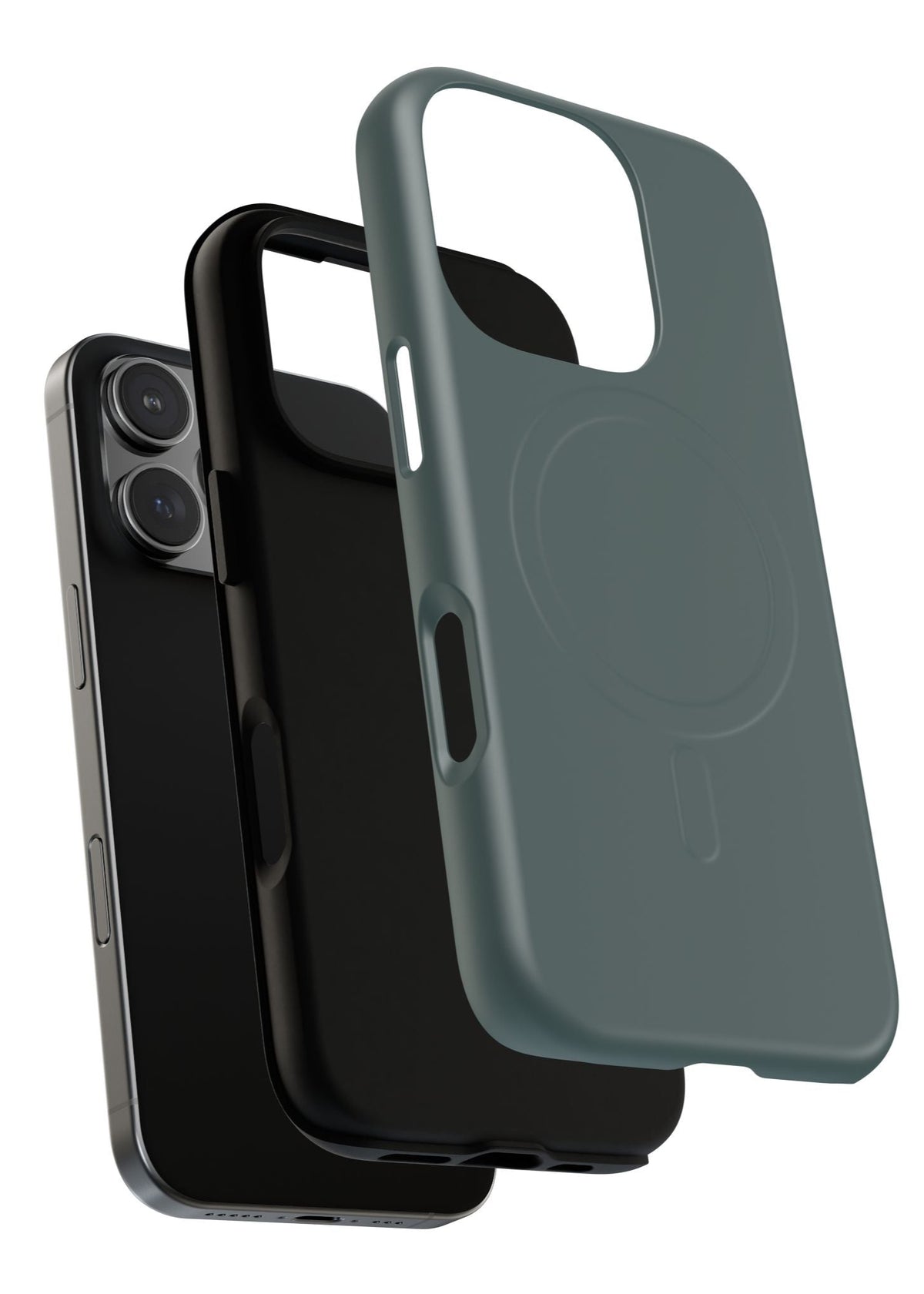 iPhone MagSafe Case - Lake Green — POD detail: Matte exploded, Product-level