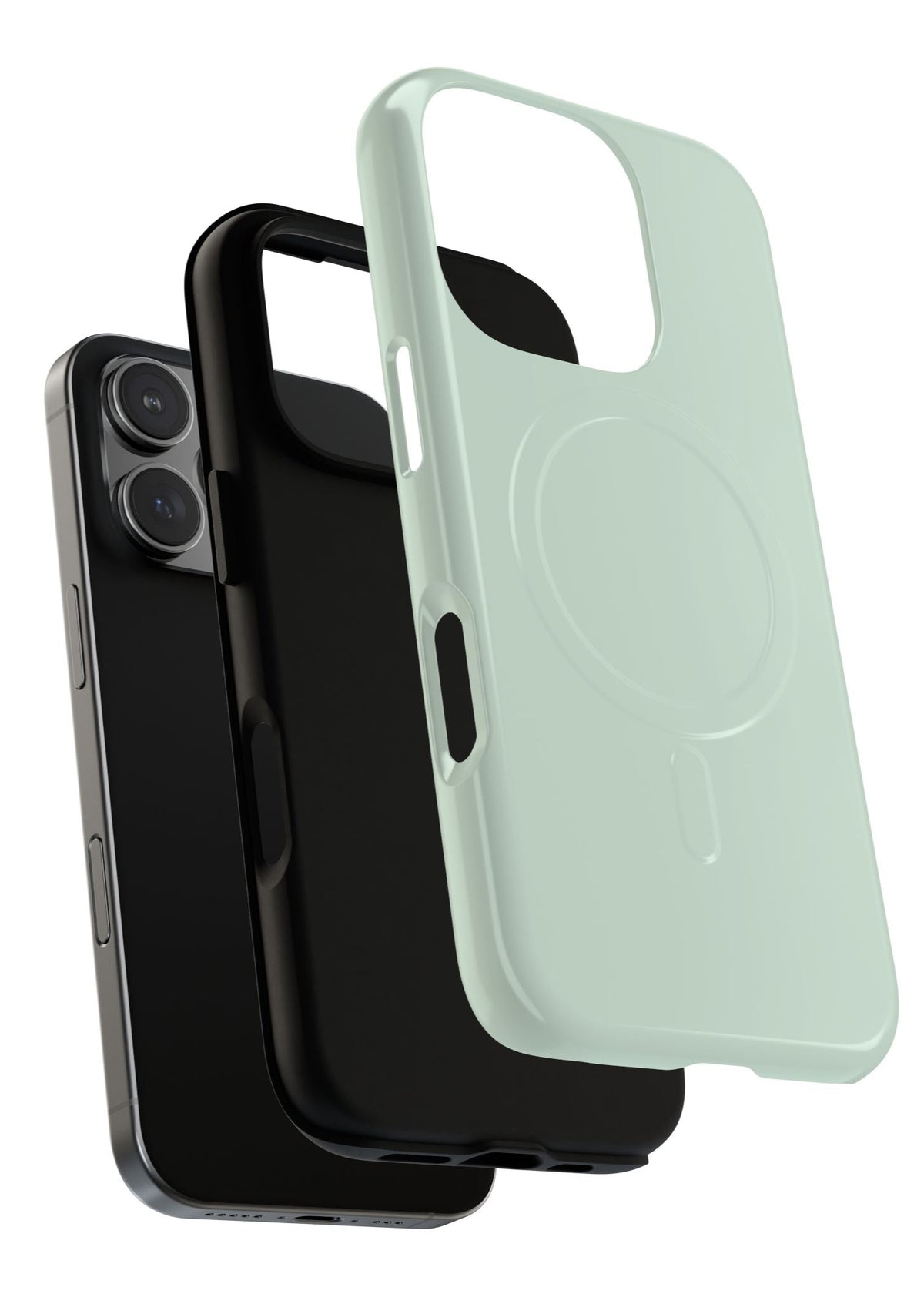 iPhone MagSafe Case - Aquamarine — POD detail: Glossy exploded, Product-level