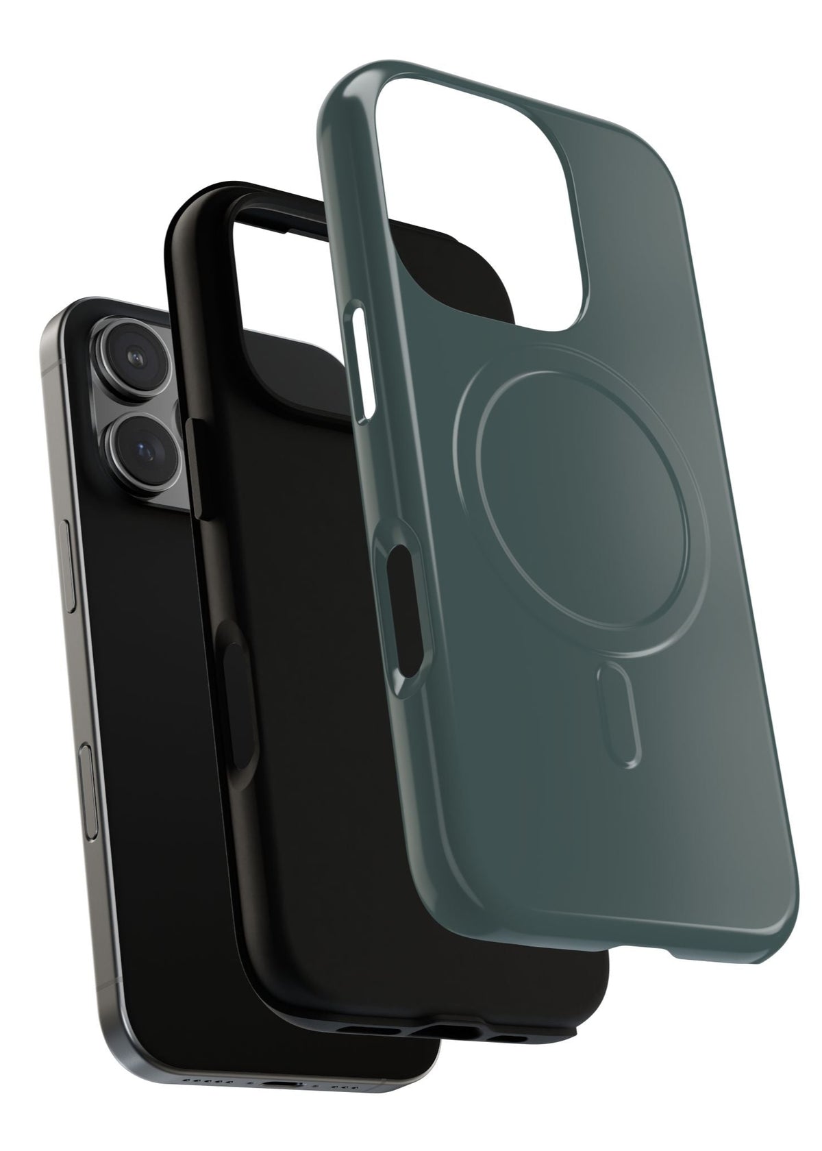 iPhone MagSafe Case - Lake Green — POD detail: Glossy exploded, Product-level
