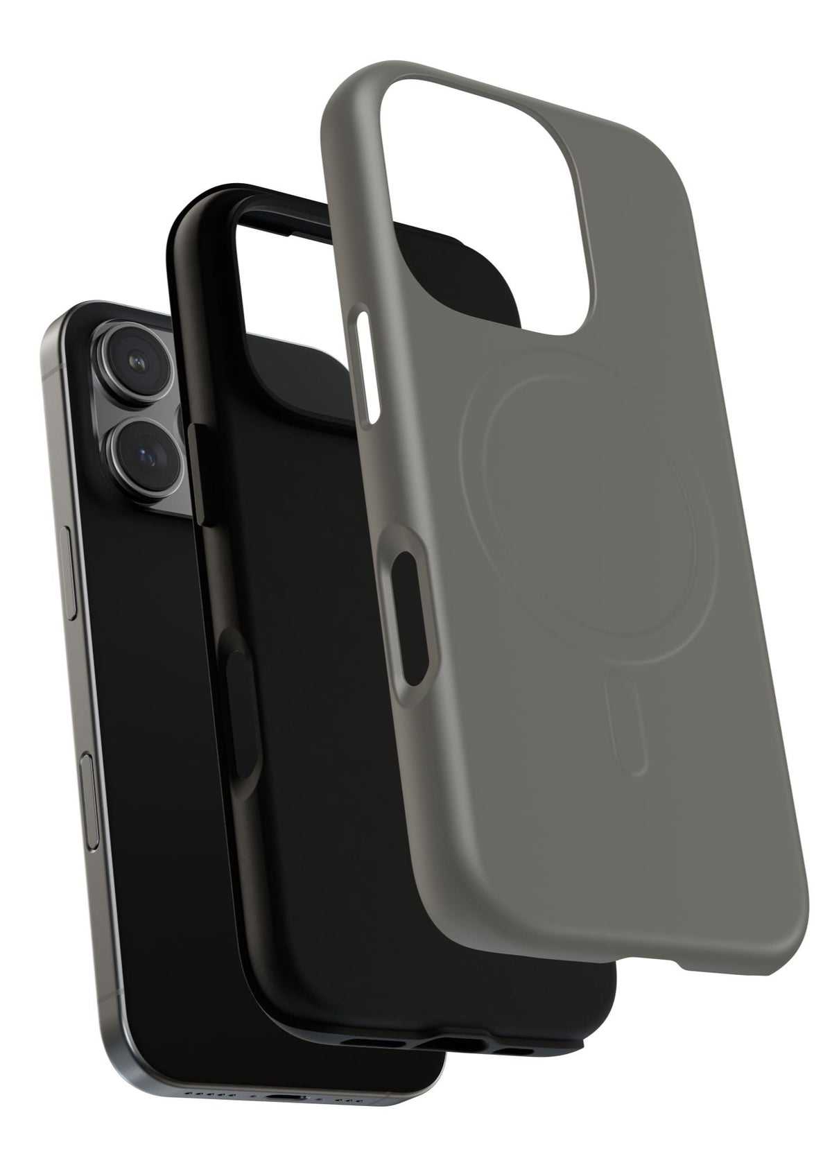 iPhone MagSafe Case - Stone Grey — POD detail: Matte exploded, Product-level