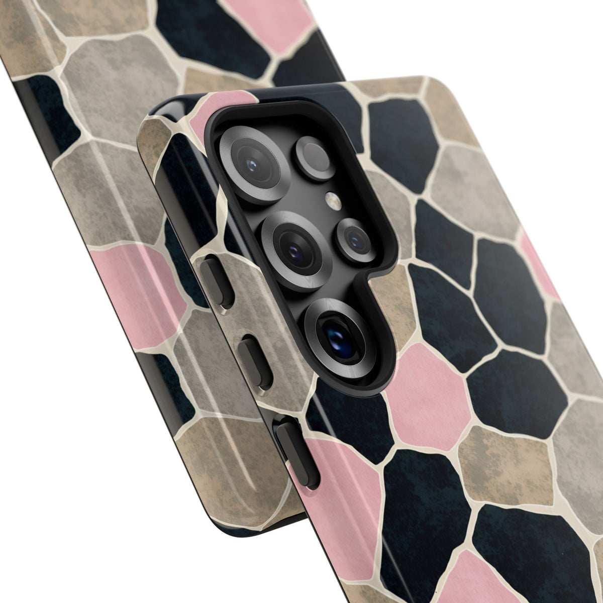 Samsung Galaxy Phone Case - Crazy Paving — POD detail: Glossy close-up, Samsung Galaxy S25 Ultra