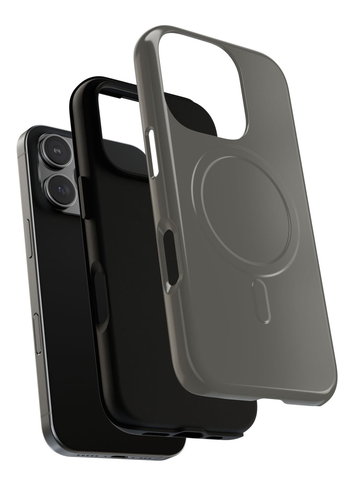 iPhone MagSafe Case - Stone Grey — POD detail: Glossy exploded, Product-level