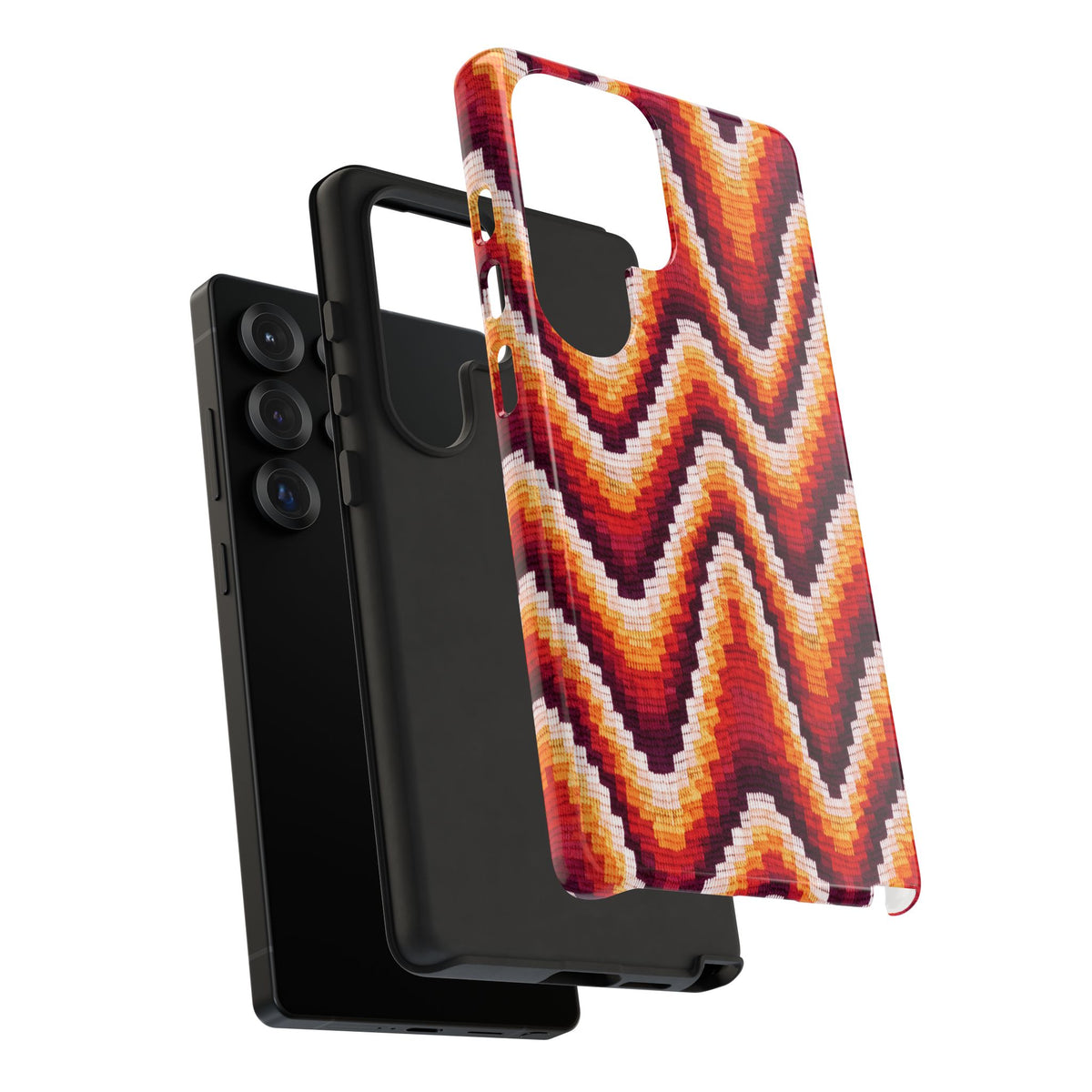 Samsung Galaxy Phone Case - Flamepoint Ridge — POD detail: Glossy exploded, Samsung Galaxy S25 Ultra