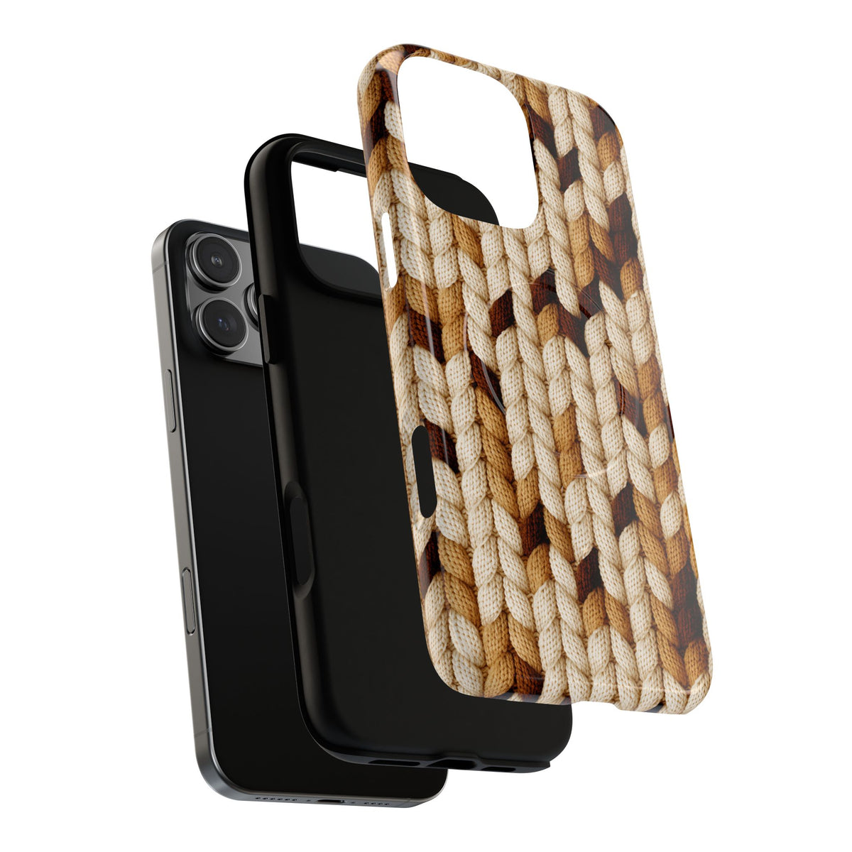 iPhone MagSafe Case - Aran Twist — POD detail: Glossy exploded, iPhone 16 Pro Max