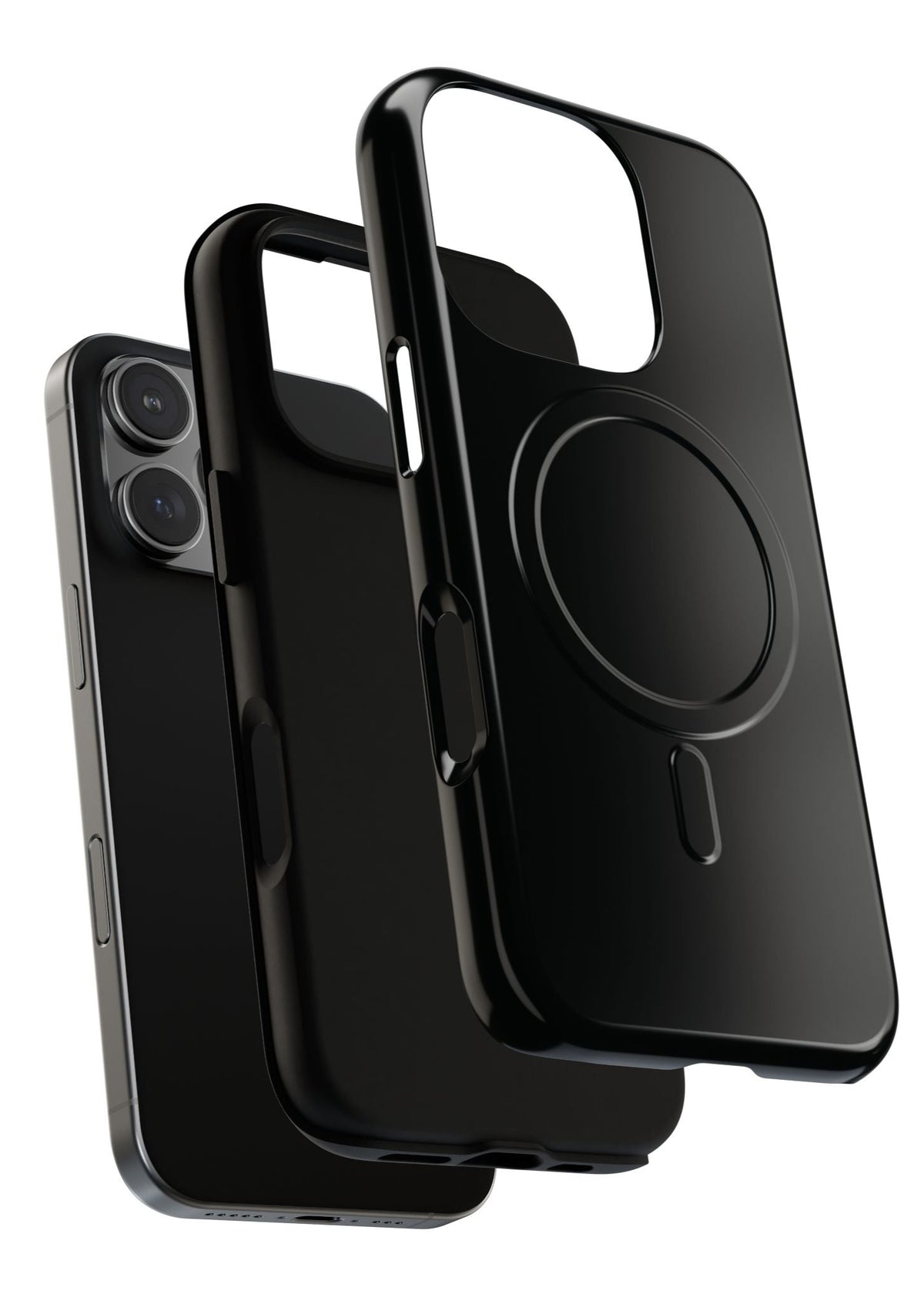 iPhone MagSafe Case - Black — POD detail: Glossy exploded, Product-level