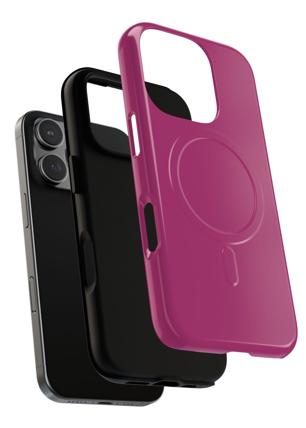 iPhone MagSafe Case - Fuchsia — POD detail: Glossy exploded, Product-level