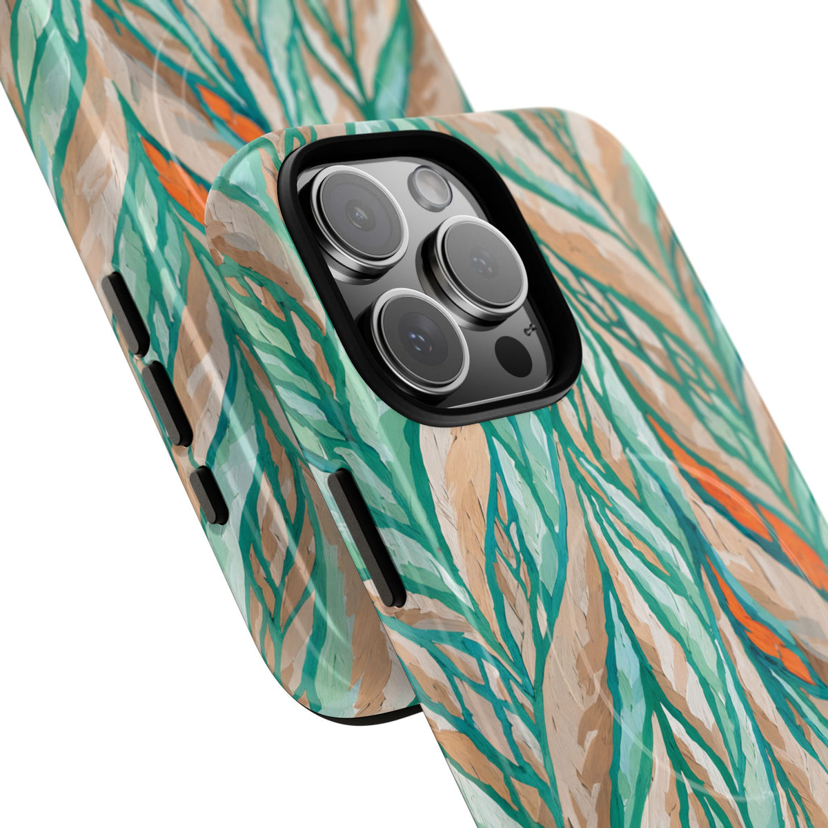 iPhone MagSafe Case - Meltwater Braid — POD detail: Glossy close-up, iPhone 16 Pro Max