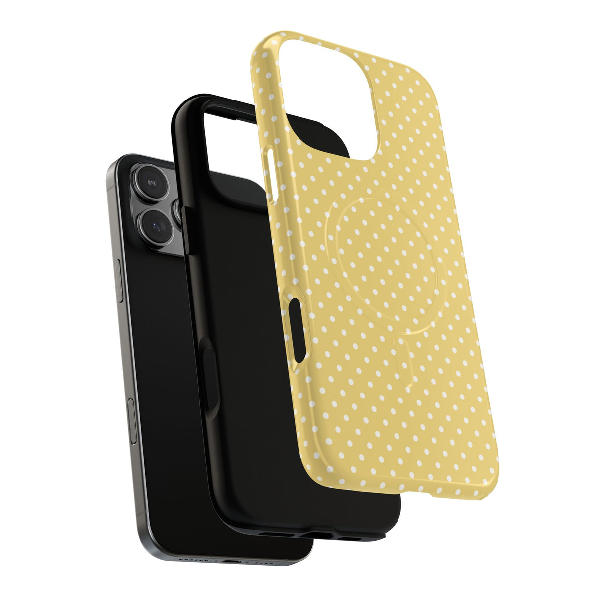 iPhone MagSafe Case - Buttermilk Pindot — POD detail: Glossy exploded, iPhone 16 Pro Max