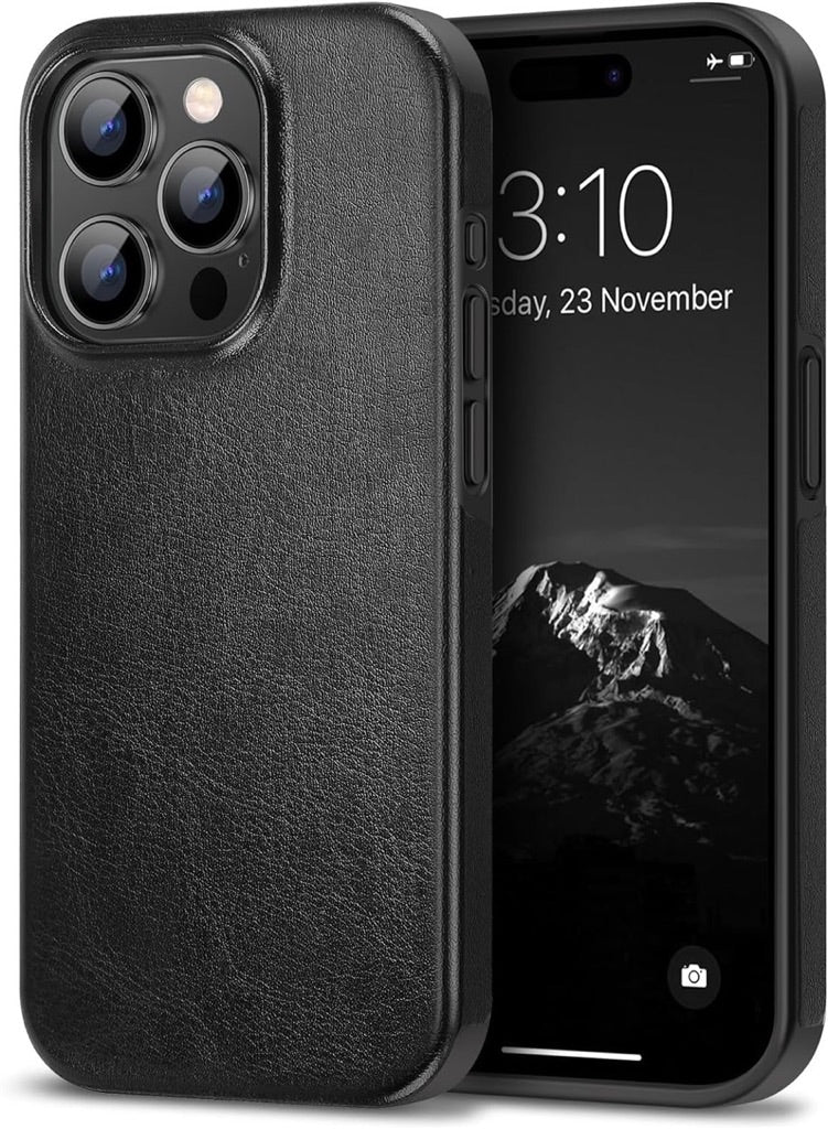 iPhone 13 Pro Leather Case ブラック iPhone 13 Pro Max Leather Case | Black (works with MagSafe