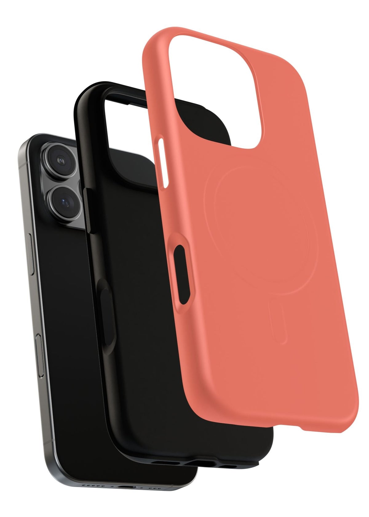 iPhone MagSafe Case - Tangerine — POD detail: Matte exploded, Product-level