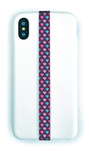phone strap grip holder diamond purple blue red 24 carat
