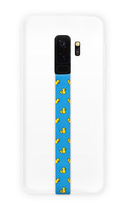 phone strap grip holder yellow rubber duck ducky blue