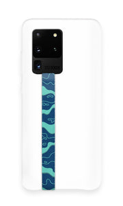 phone strap grip holder liquid water ocean sea blue lines