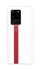 phone strap grip holder red herringbone serge