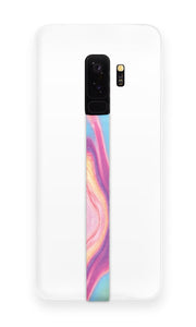 phone strap grip holder water marble rose pink