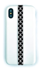phone strap grip holder pirate skull crossbones black white