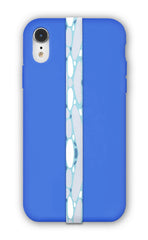 phone strap grip holder terrazzo blue abstract