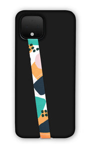 phone strap grip holder tablo turquoise abstract