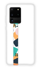 phone strap grip holder tablo turquoise abstract